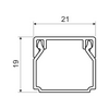 Vezetékcsatorna műanyag 20mm x 20mm x 2000mm fekete kezeletlen LHD KOPOS